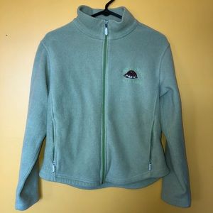 light green “monterey bay california” fuzzy zip up